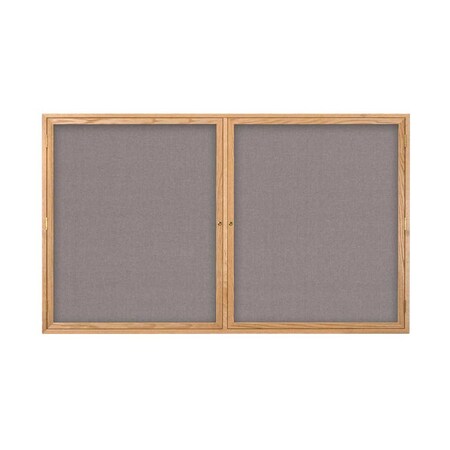 United Visual Products Triple Door Indoor Enclosed Easy Tack Bo UV333EZ-BLACK-SATIN